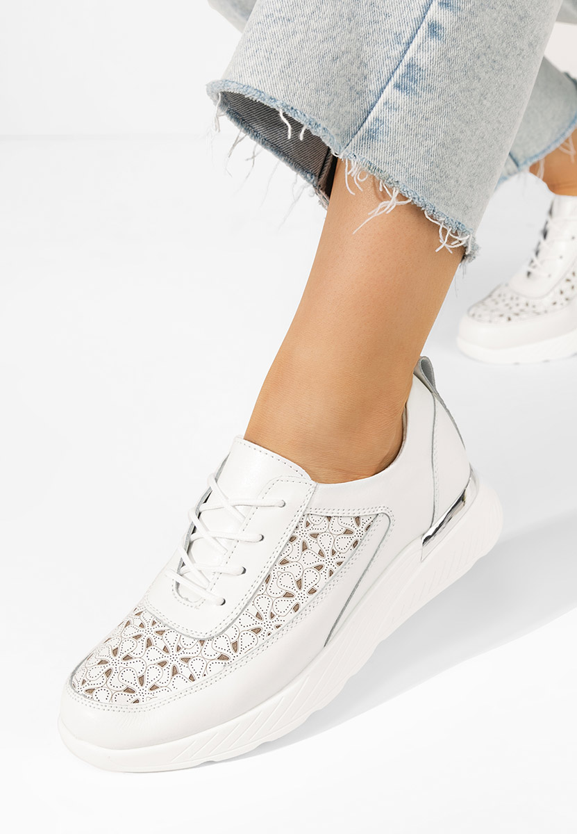 Sneakers γυναικεια δερματινα Calyse λευκά