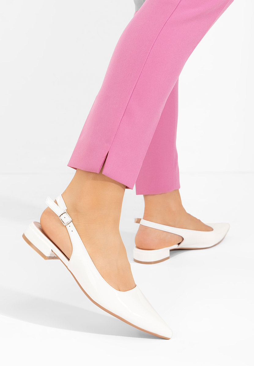 Γόβες slingback Danya λευκά