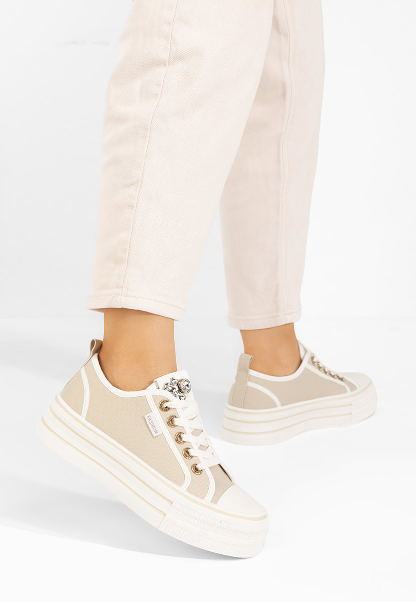 Γυναικεία sneakers Charita μπεζ