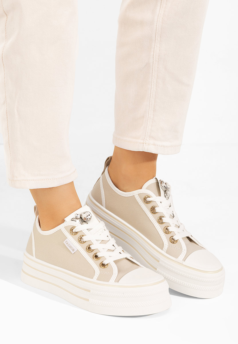 Γυναικεία sneakers Charita μπεζ