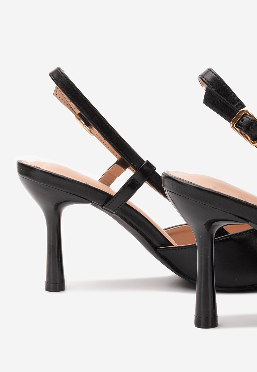 Γόβες slingback Ivva μαύρα