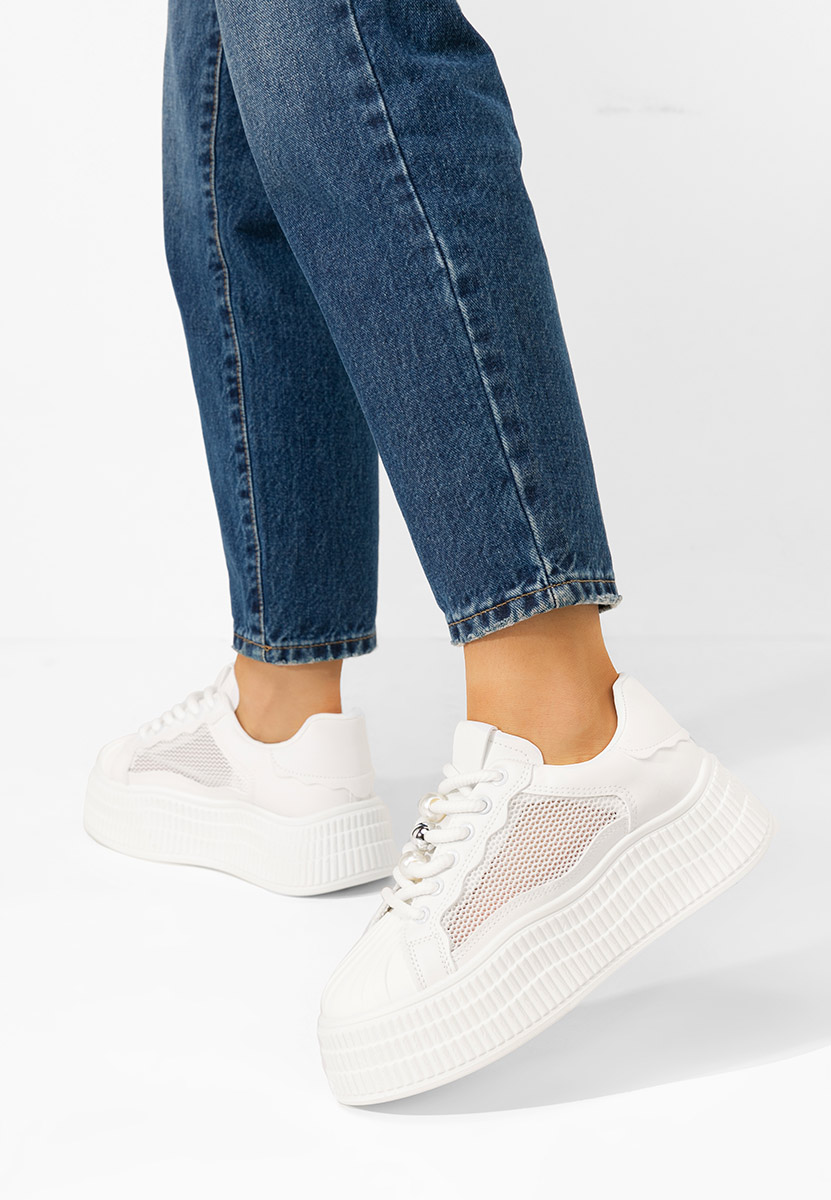 Sneakers με πλατφόρμα Particia λευκά