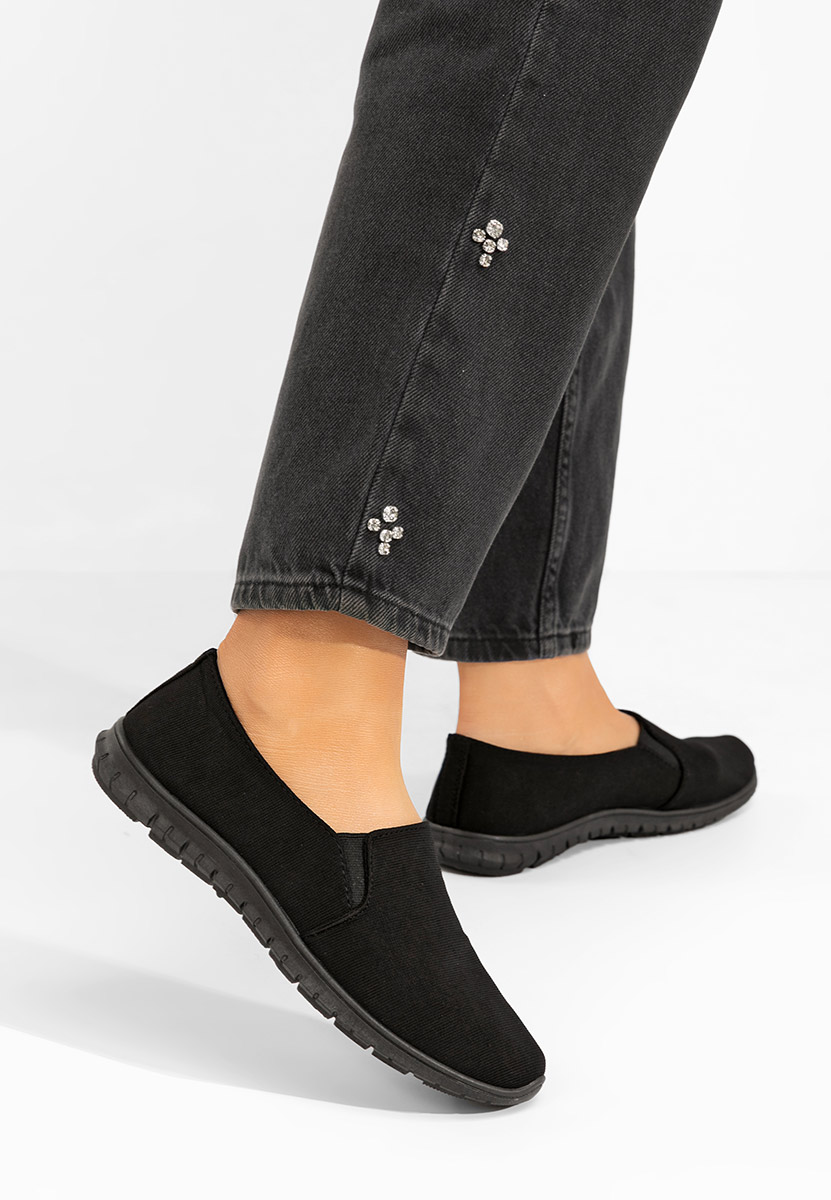 Γυναικεία Πάνινα Slip-On Gretia μαύρα