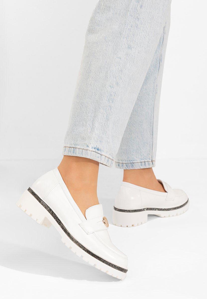 Loafers γυναικεια Sharyana λευκά