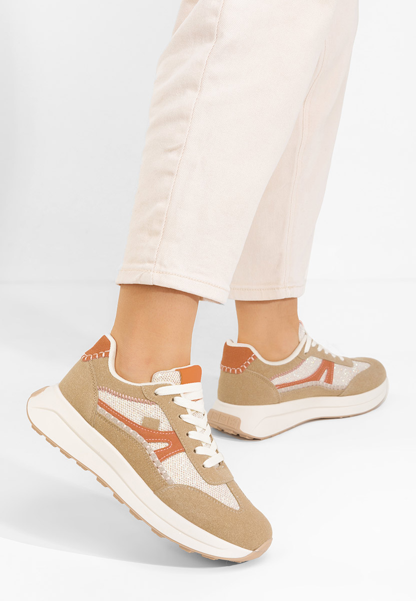 Sneakers γυναικεια Esira μπεζ