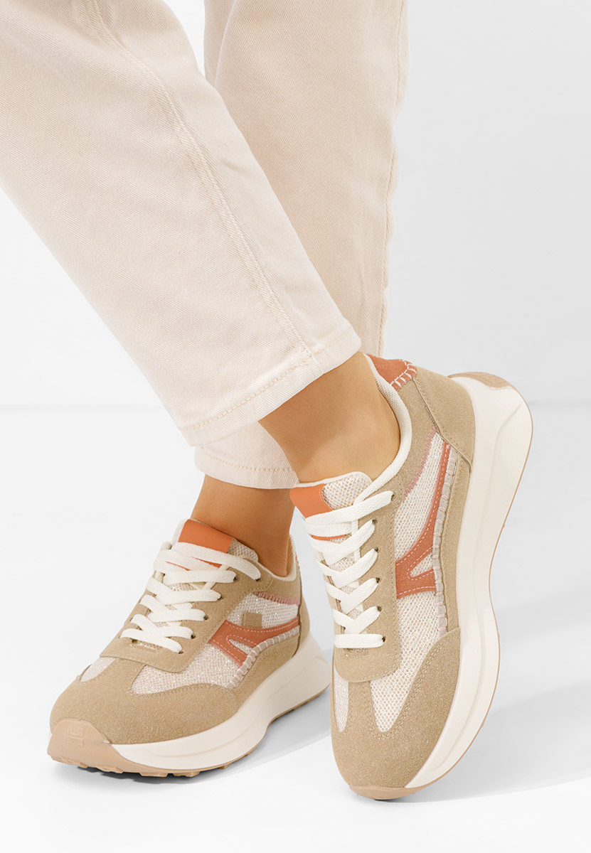Sneakers γυναικεια Esira μπεζ