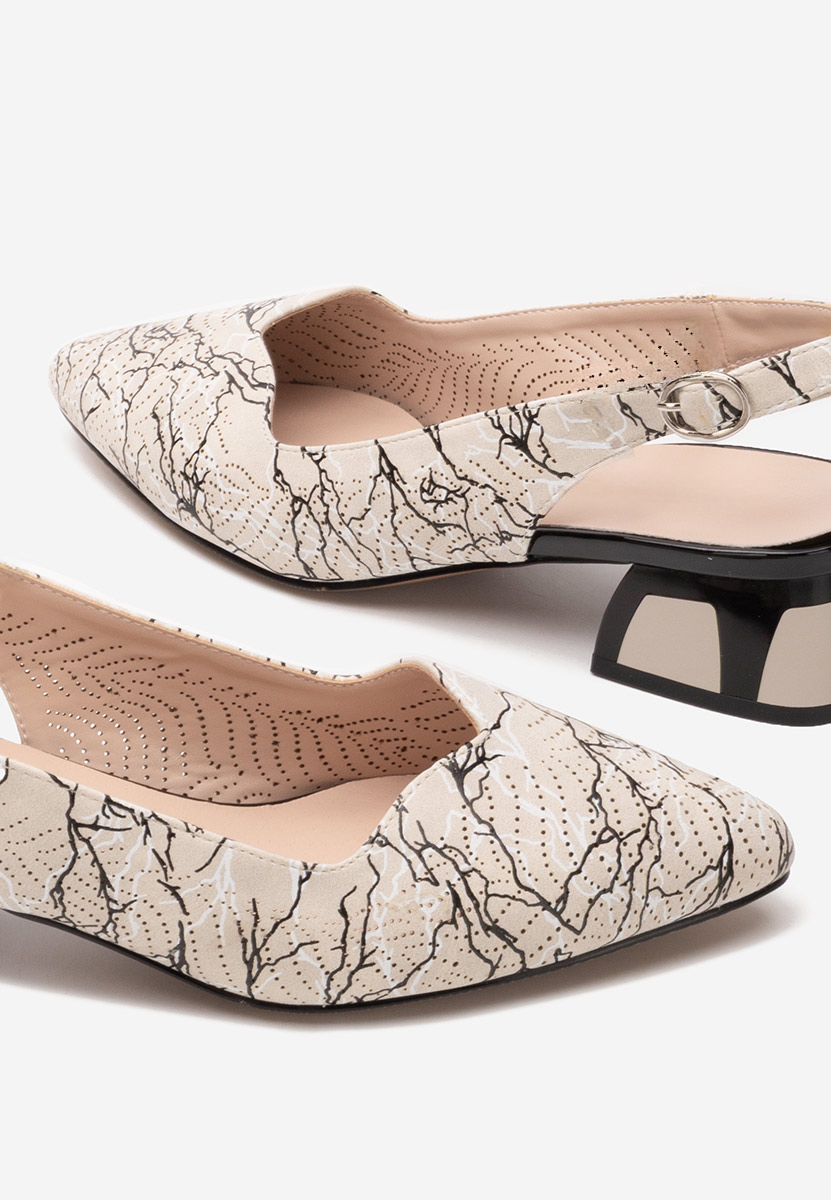 Γόβες slingback Rahela V2 μπεζ