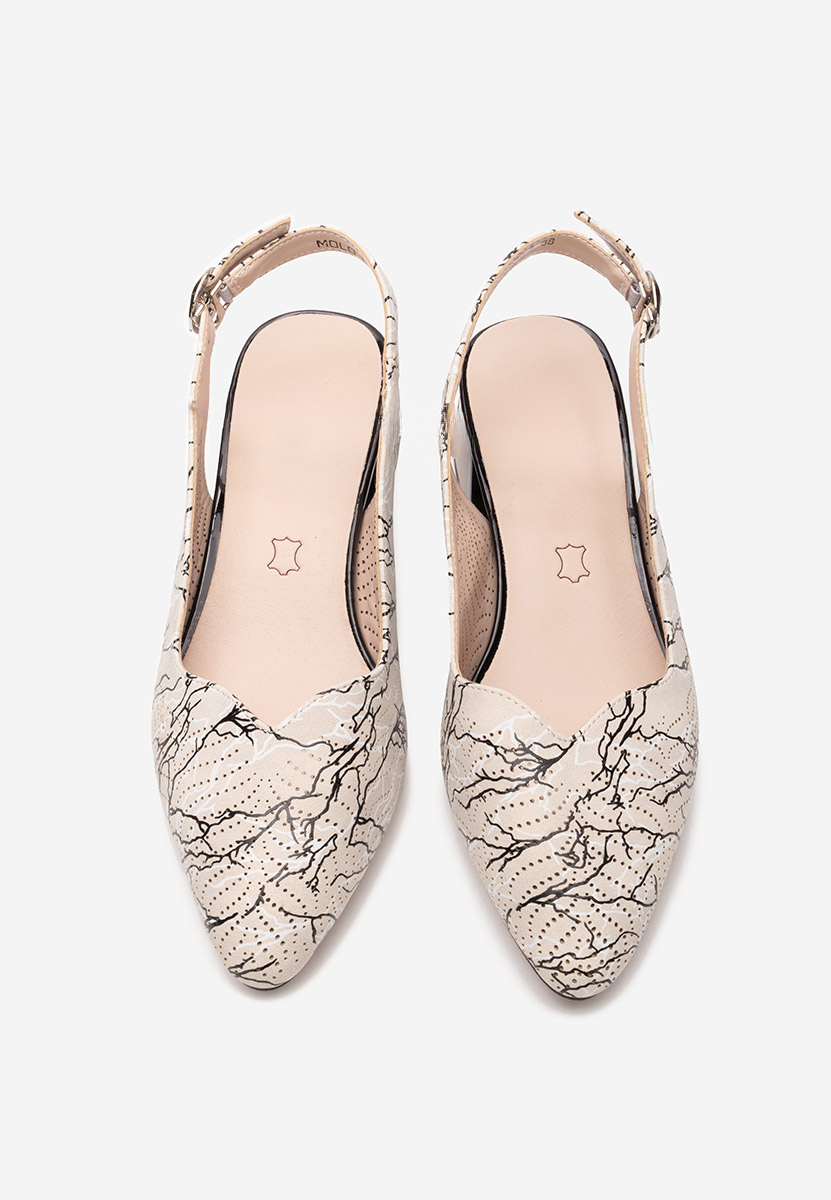 Γόβες slingback Rahela V2 μπεζ