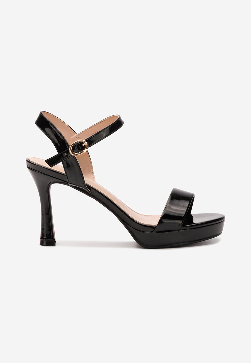 Πέδιλα με λεπτό τακούνι Medea Μαύρα