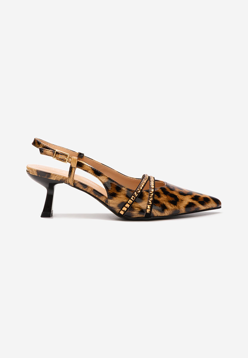 Γόβες slingback Crinna λεοπαρ