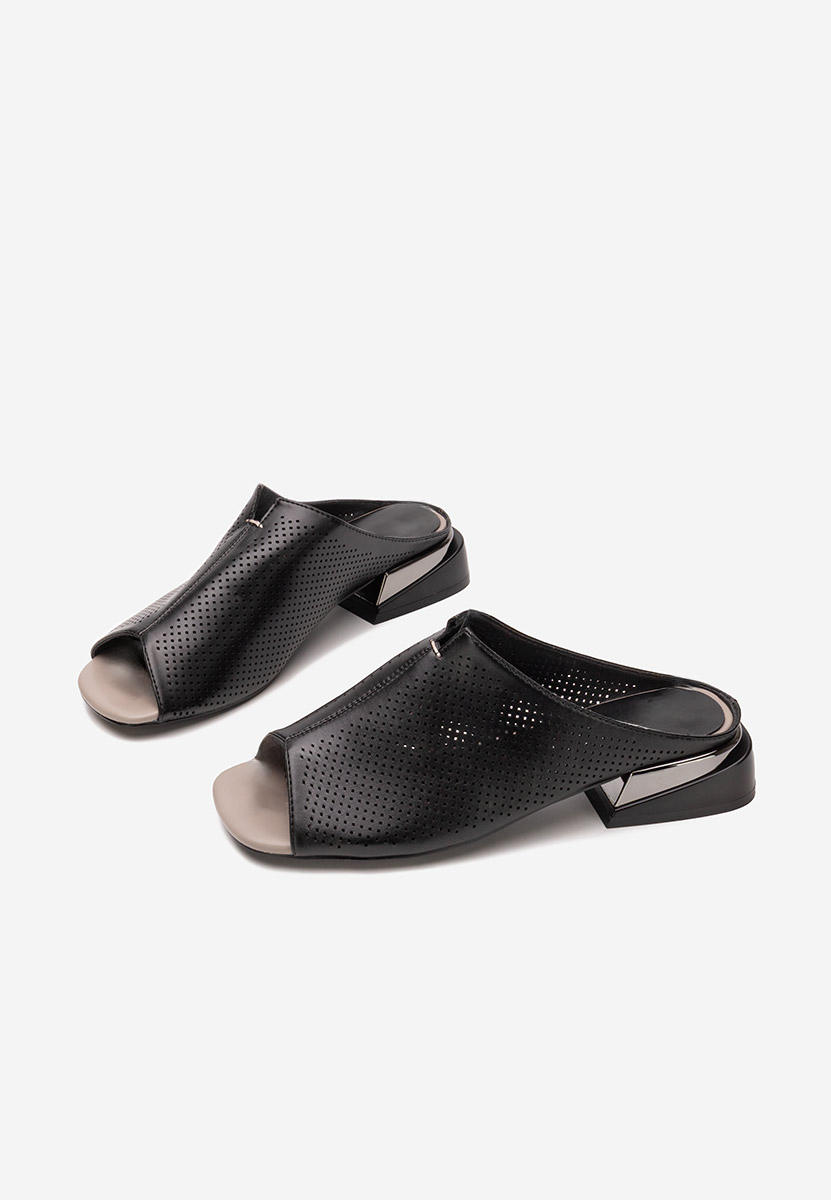 Mule με τακούνι Fredrisa μαύρα