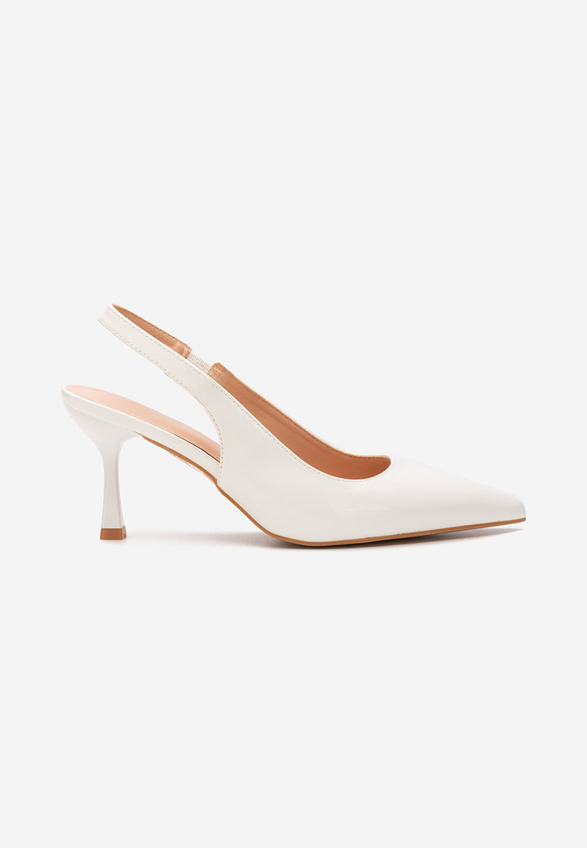 Γόβες slingback Laurina λευκά