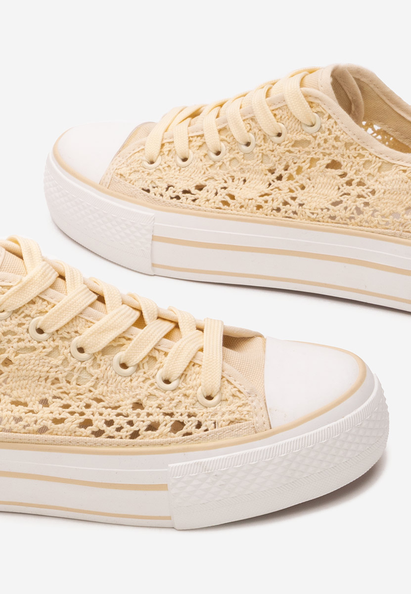 Γυναικεία sneakers Mylanca μπεζ