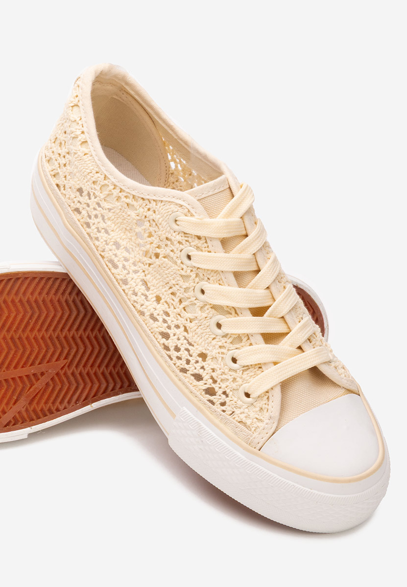 Γυναικεία sneakers Mylanca μπεζ
