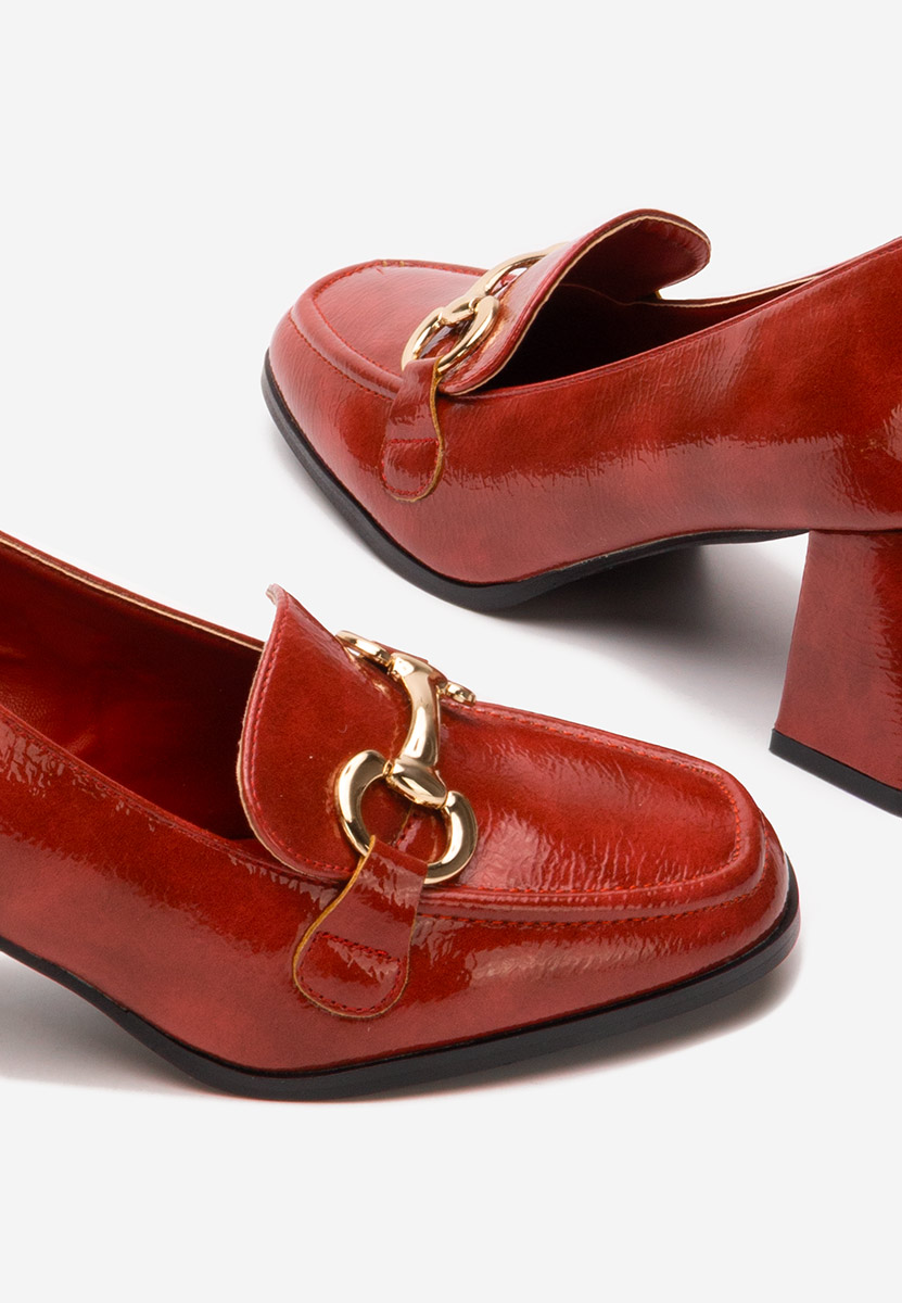 Loafers γυναικεια με τακουνι Velosa μπορντό