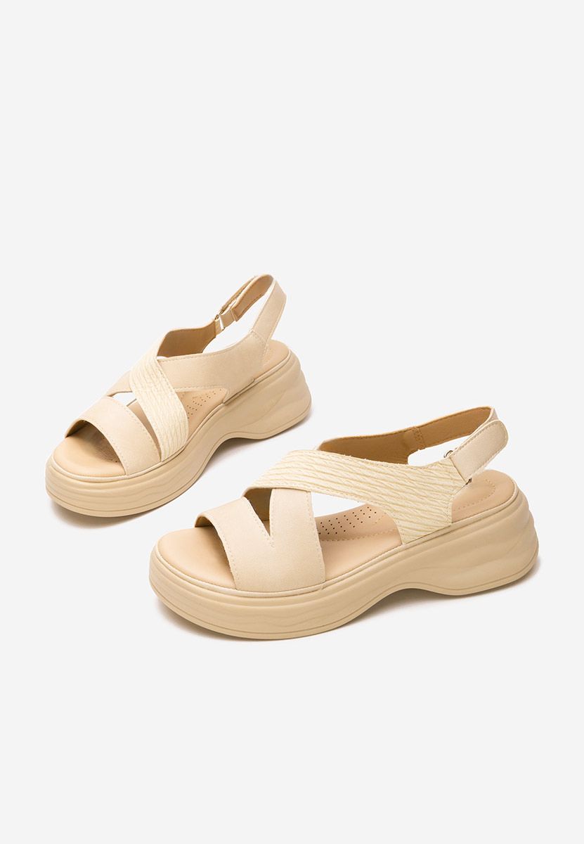 Πέδιλα πλατφορμεσ Ilise μπεζ