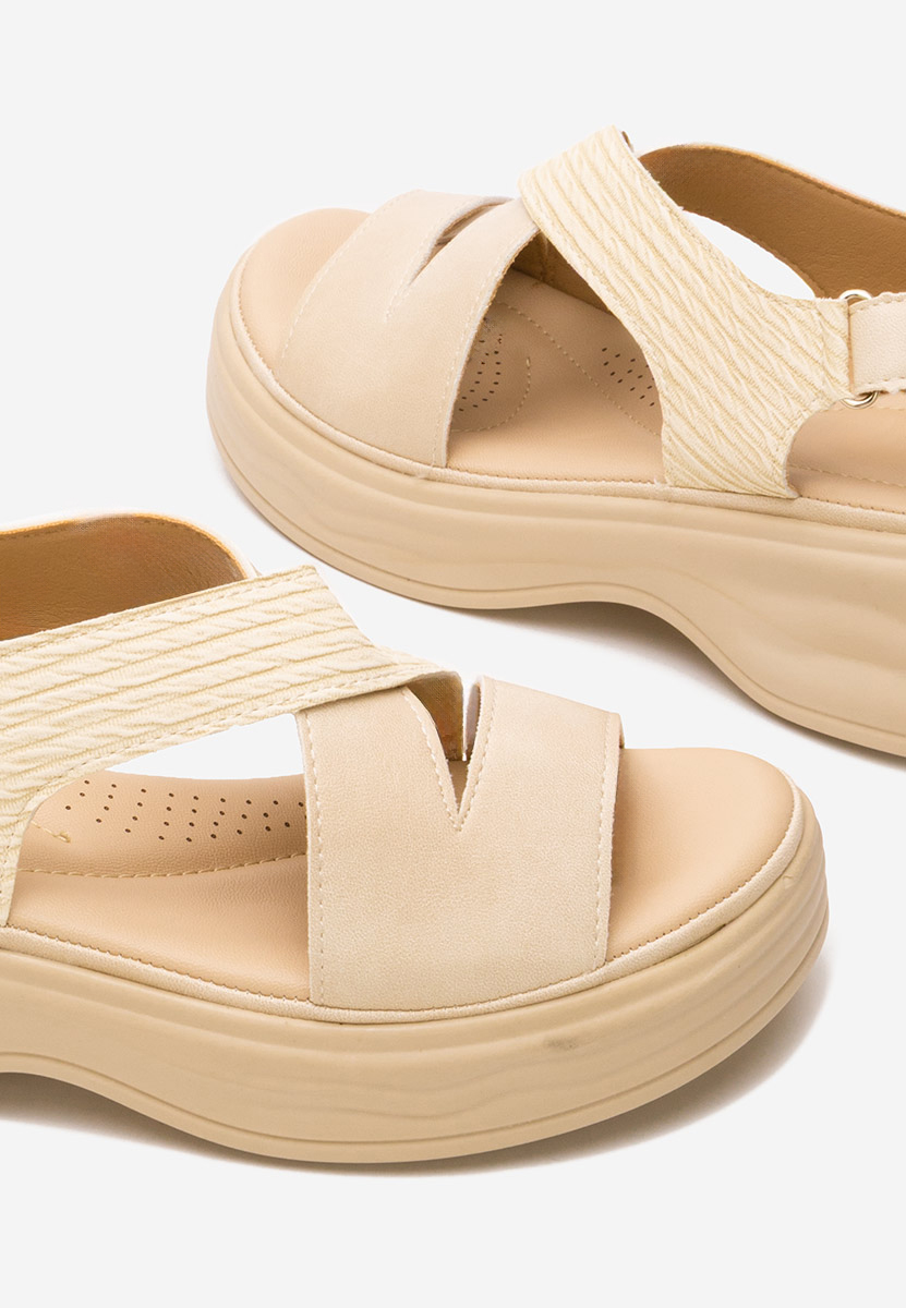 Πέδιλα πλατφορμεσ Ilise μπεζ