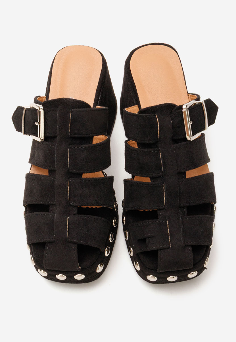 Mule με τακούνι Rosamaria μαύρα