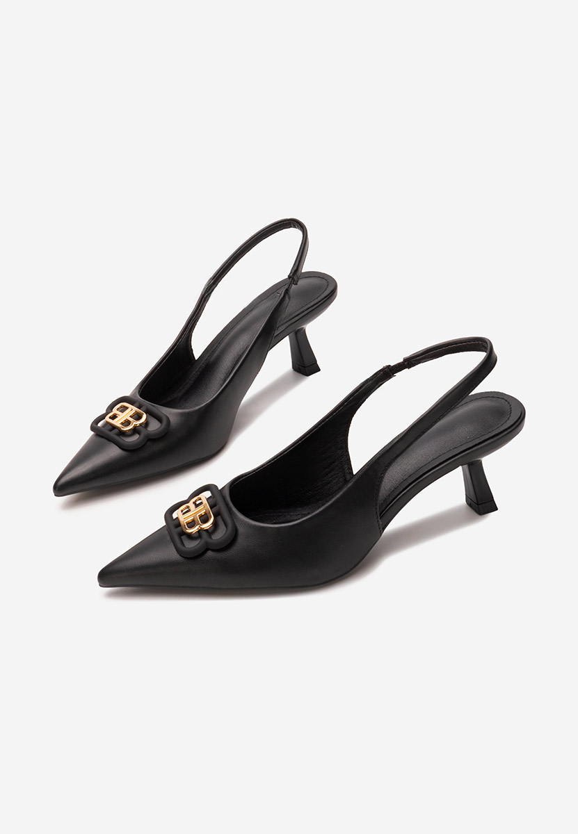 Γόβες slingback Belabisa μαύρα