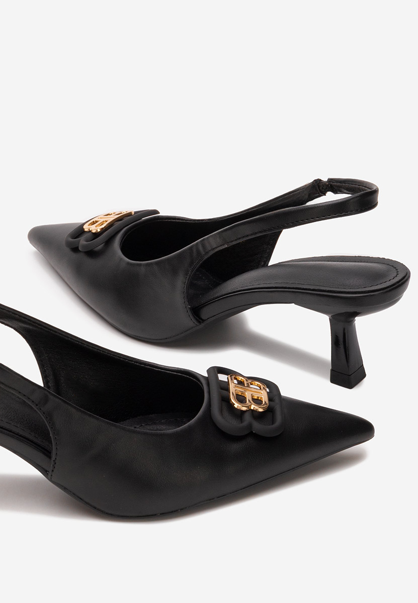 Γόβες slingback Belabisa μαύρα