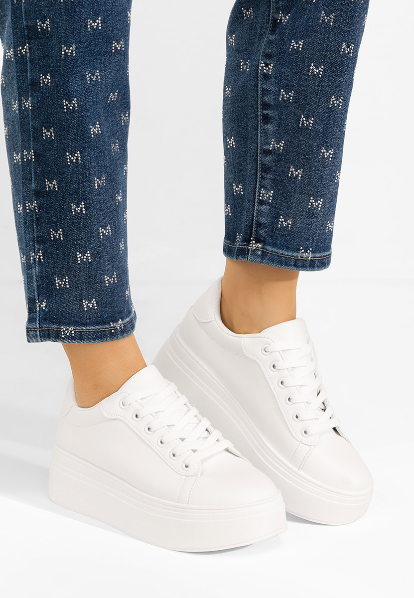 Sneakers με πλατφόρμα Albea λευκά