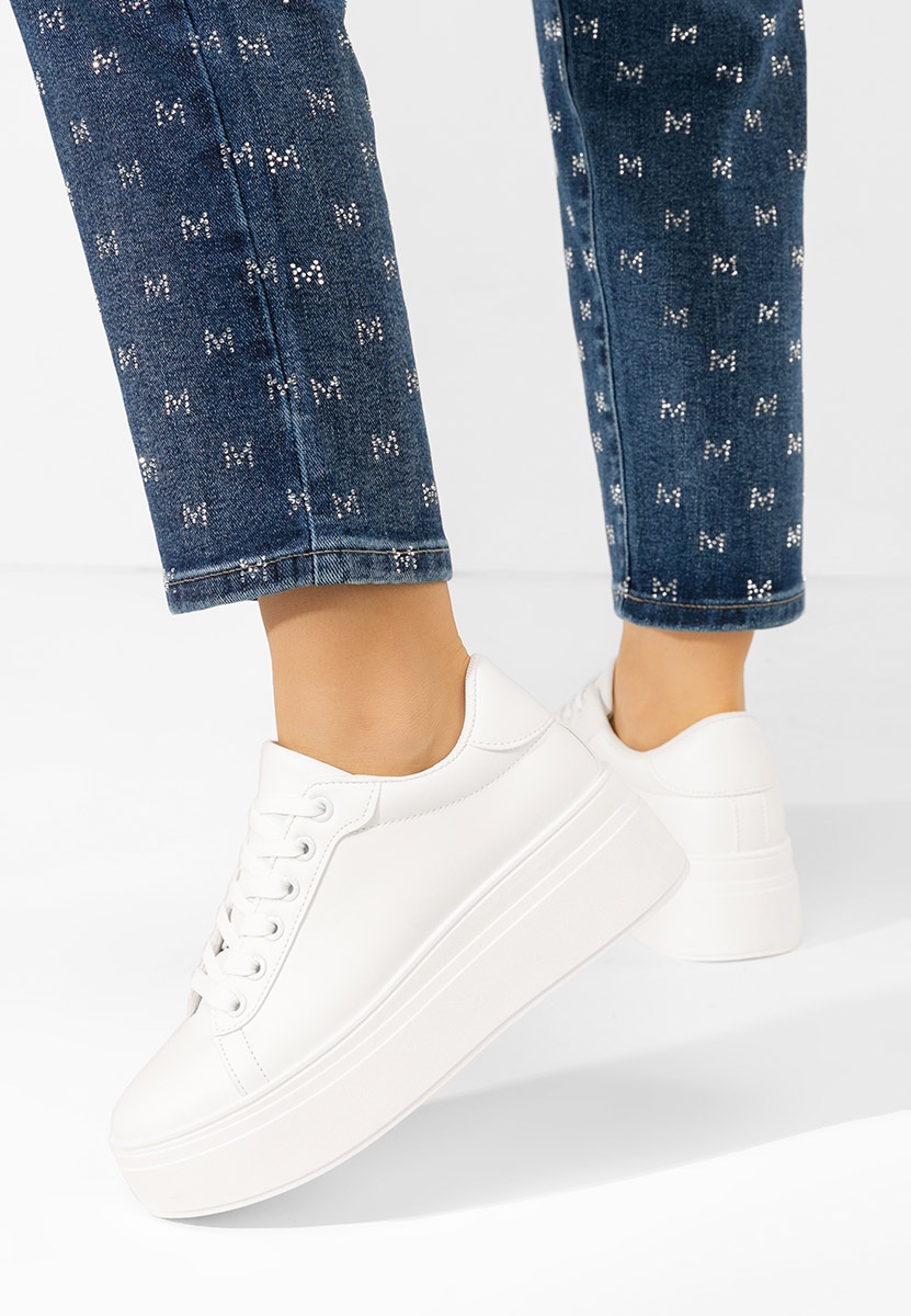 Sneakers με πλατφόρμα Albea λευκά