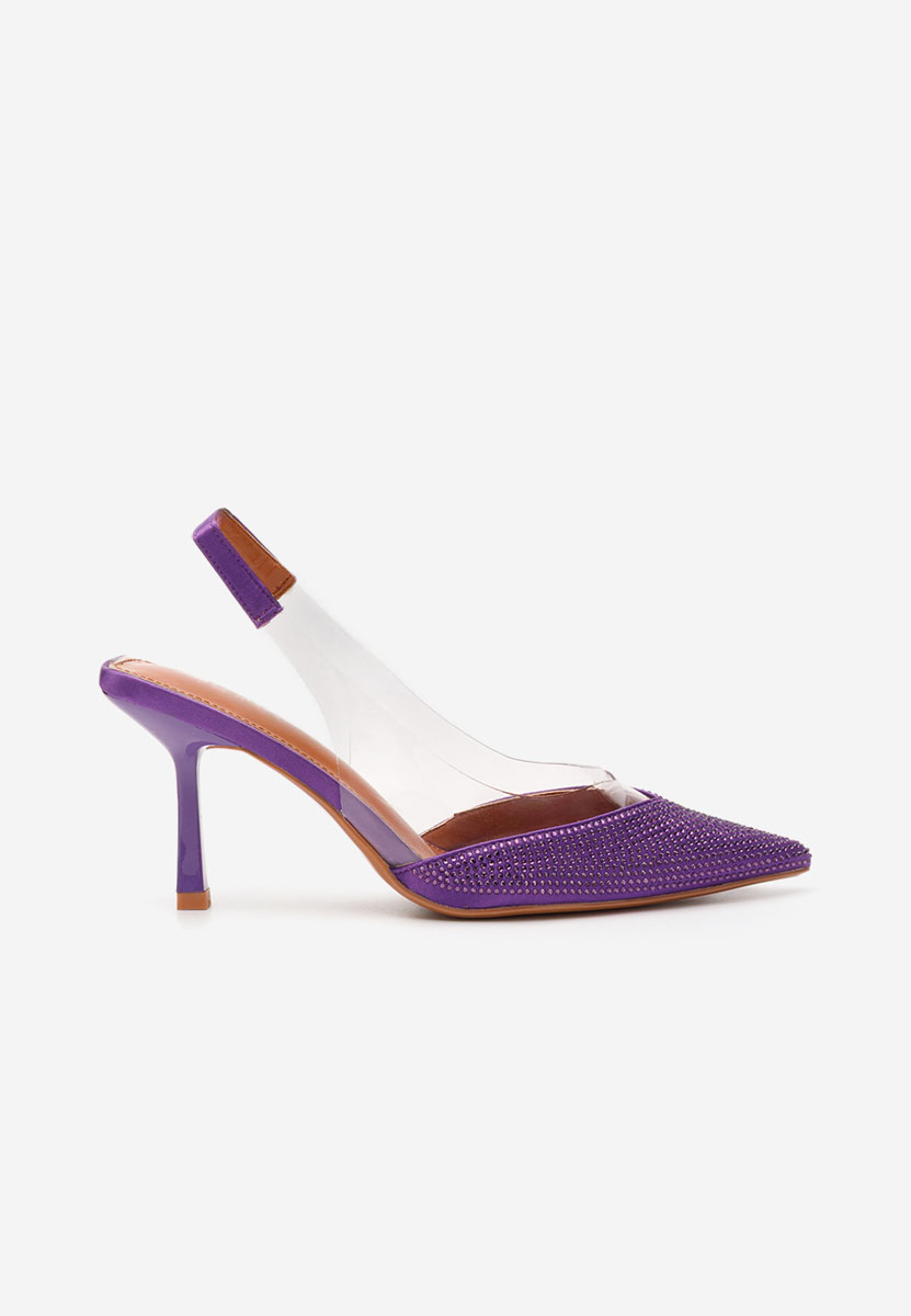 Γόβες slingback Marylena μωβ