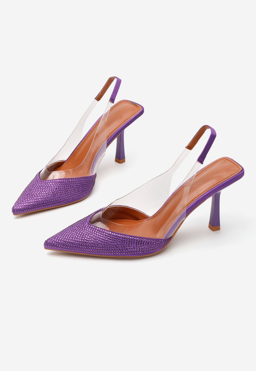 Γόβες slingback Marylena μωβ