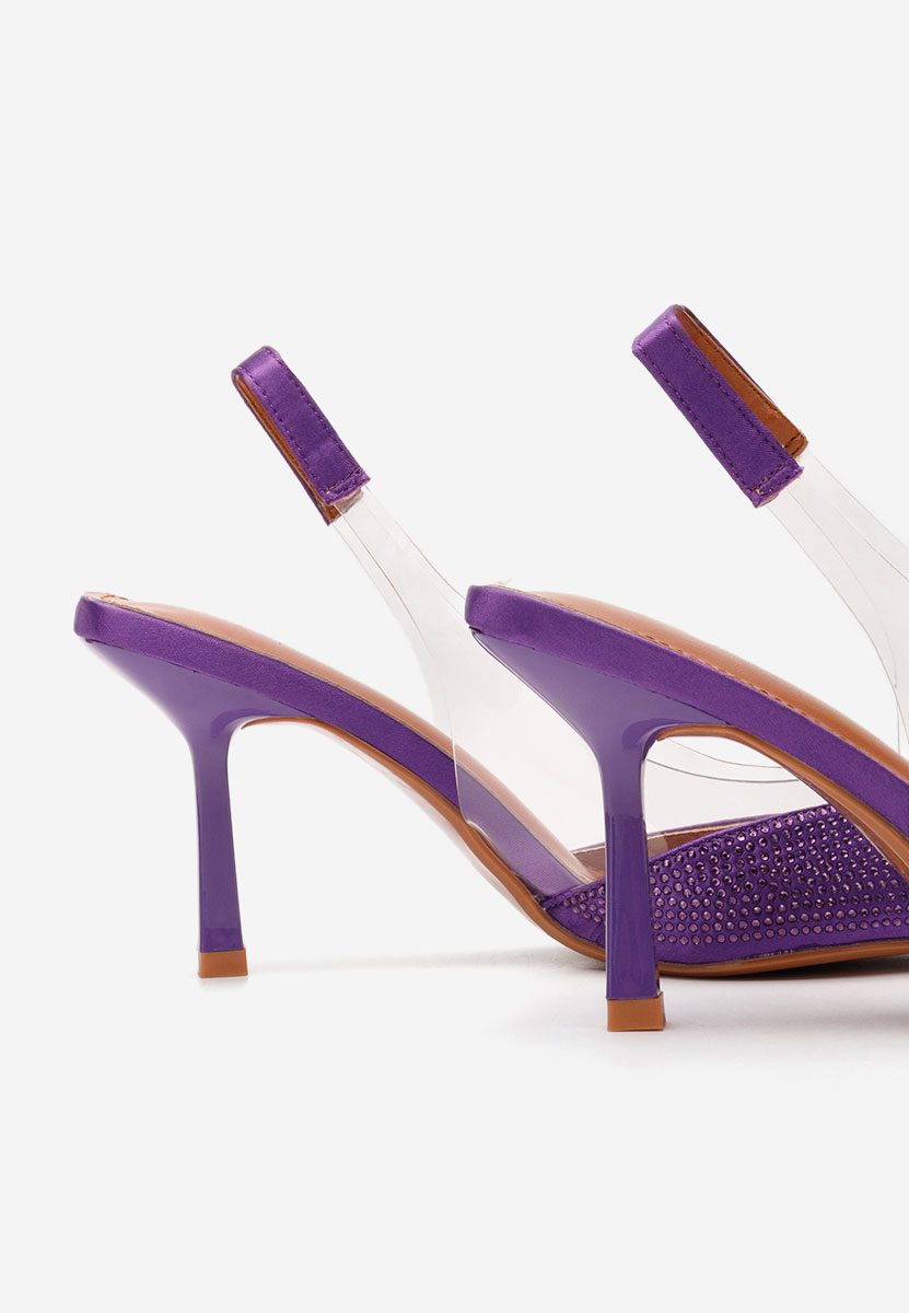 Γόβες slingback Marylena μωβ