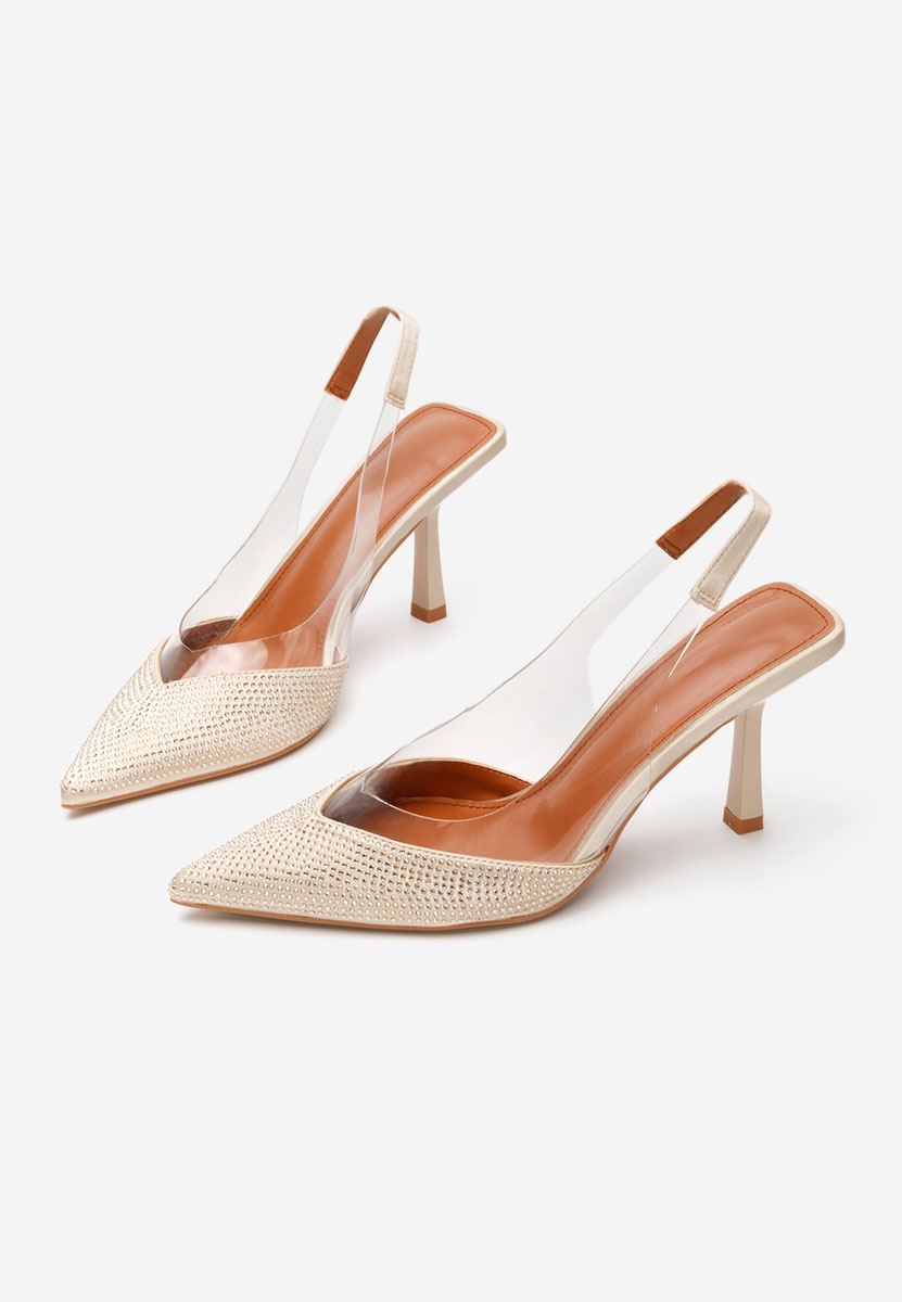 Γόβες slingback Marylena χρυσο