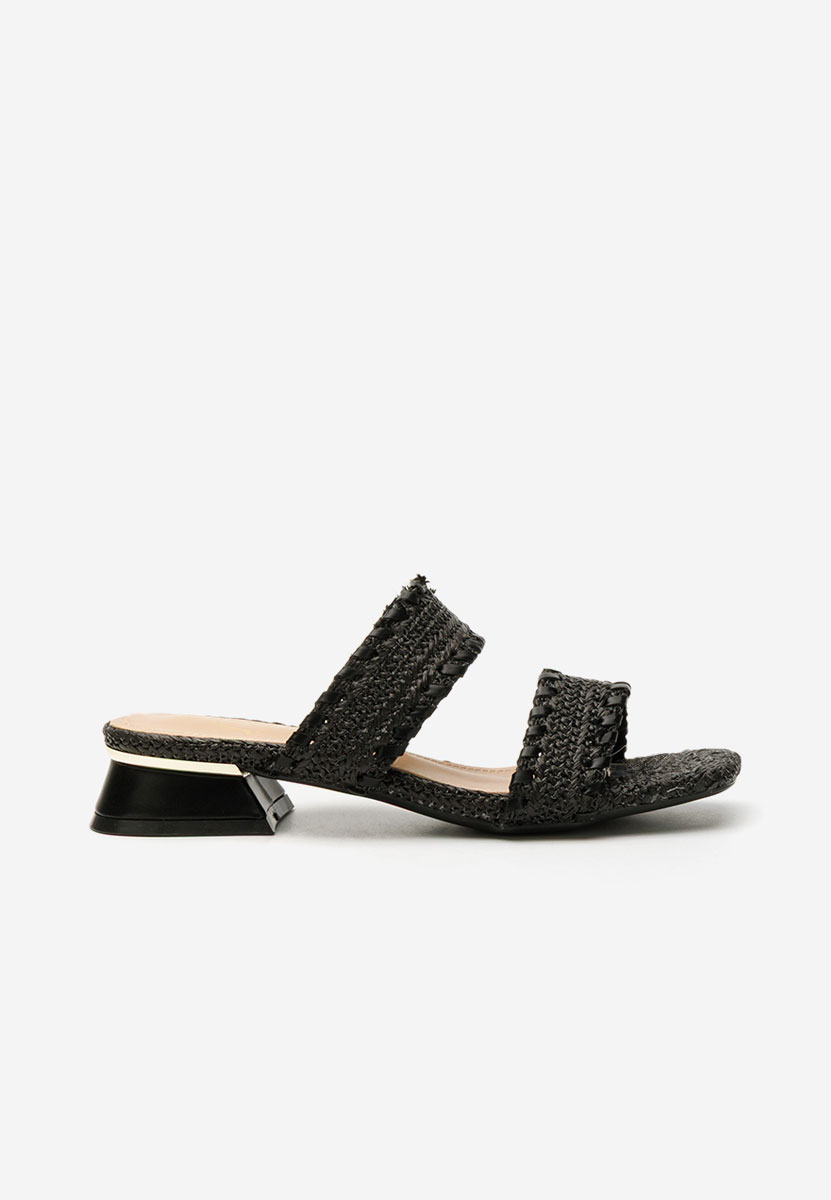Mule με τακούνι Cindi V2 μαύρα