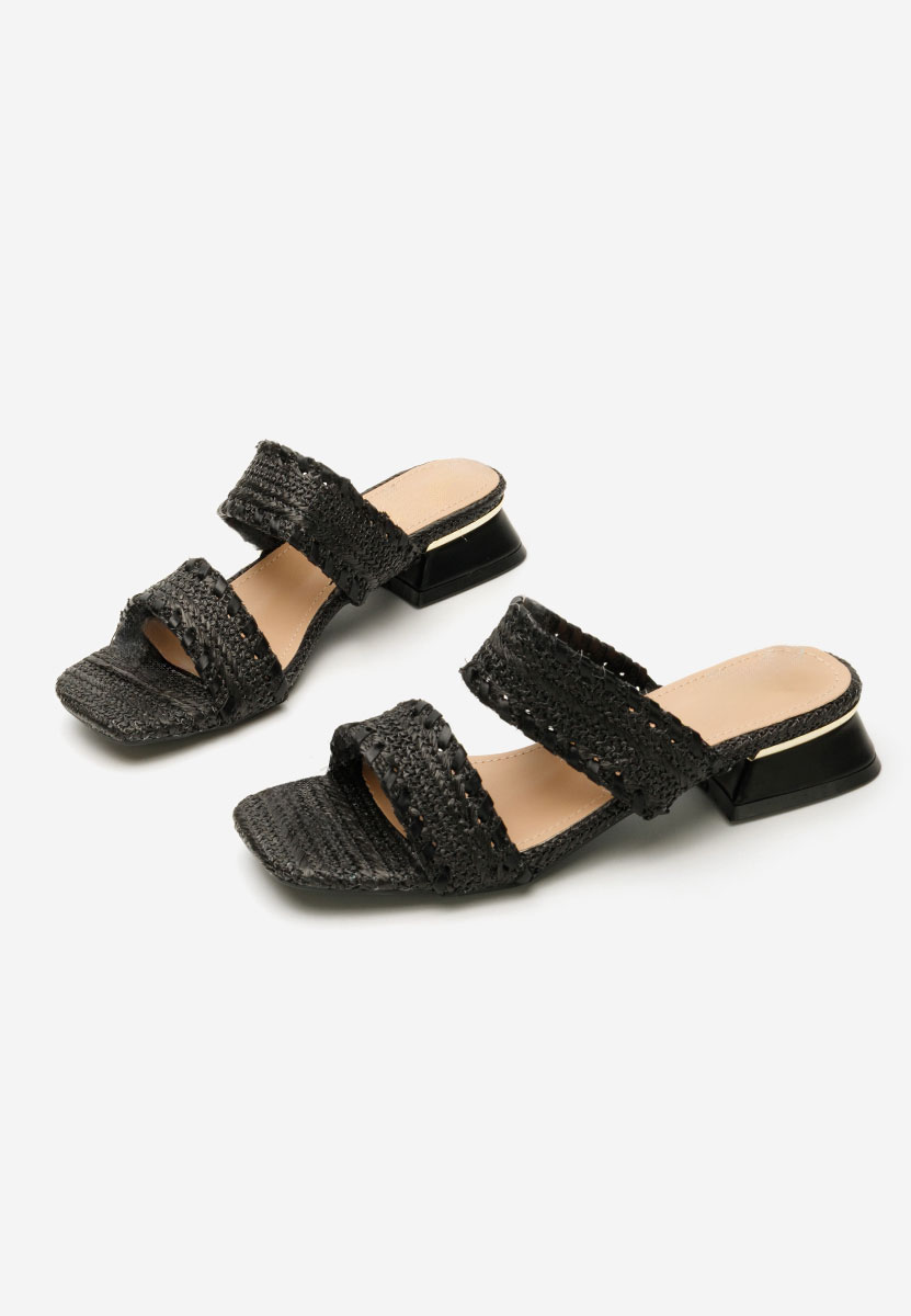 Mule με τακούνι Cindi V2 μαύρα