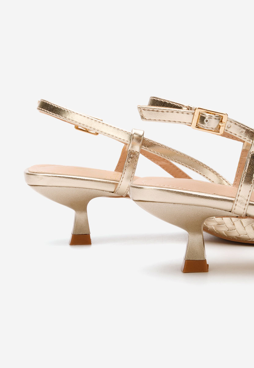 Γόβες με χαμηλό τακούνι Margarete χρυσο