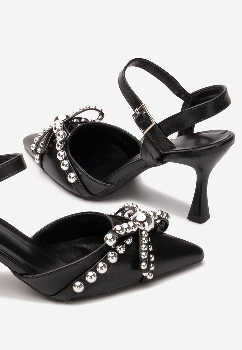 Γόβες slingback Ladera μαύρα