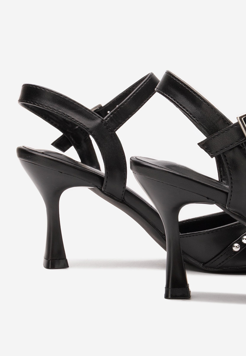 Γόβες slingback Ladera μαύρα