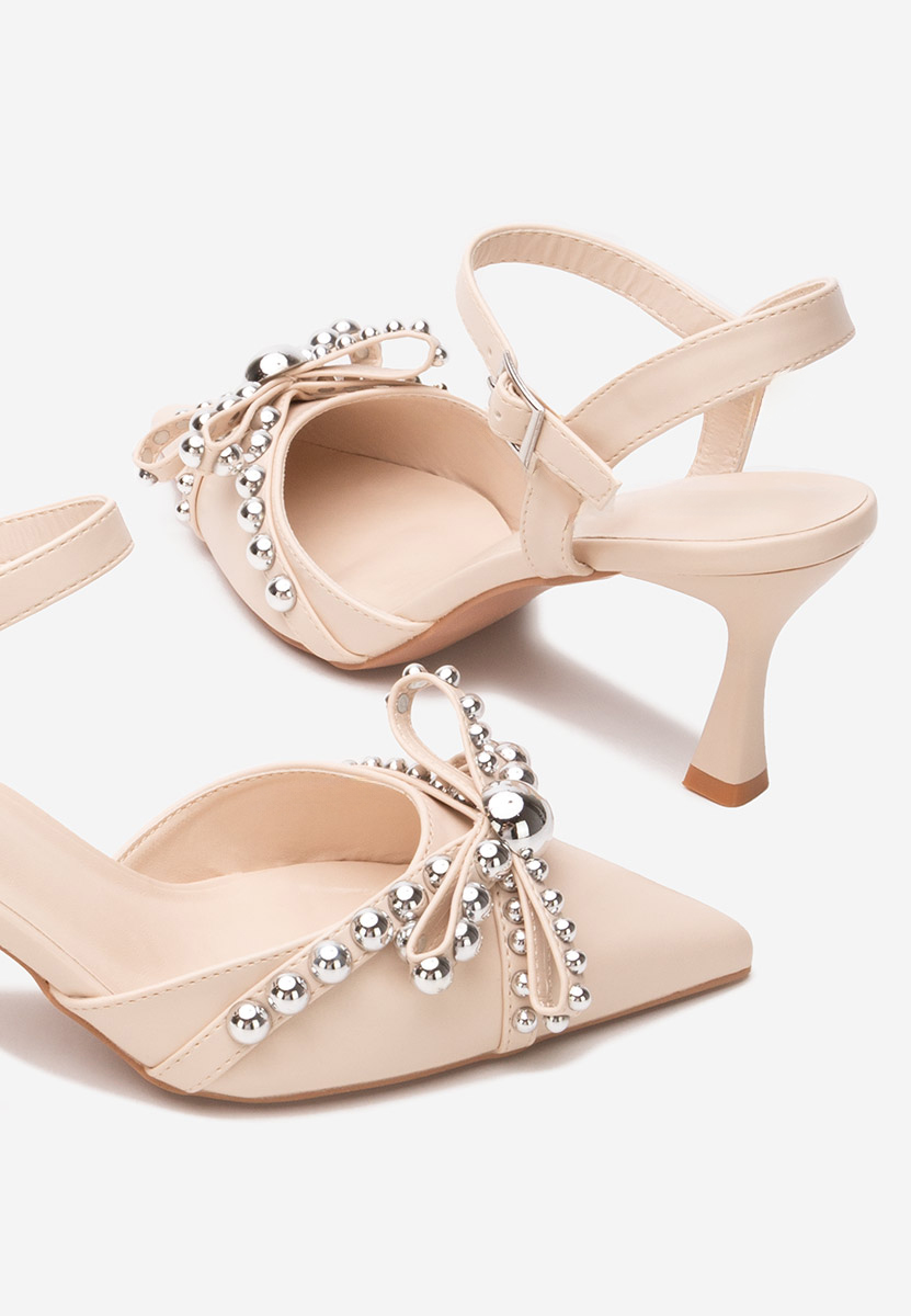 Γόβες slingback Ladera μπεζ