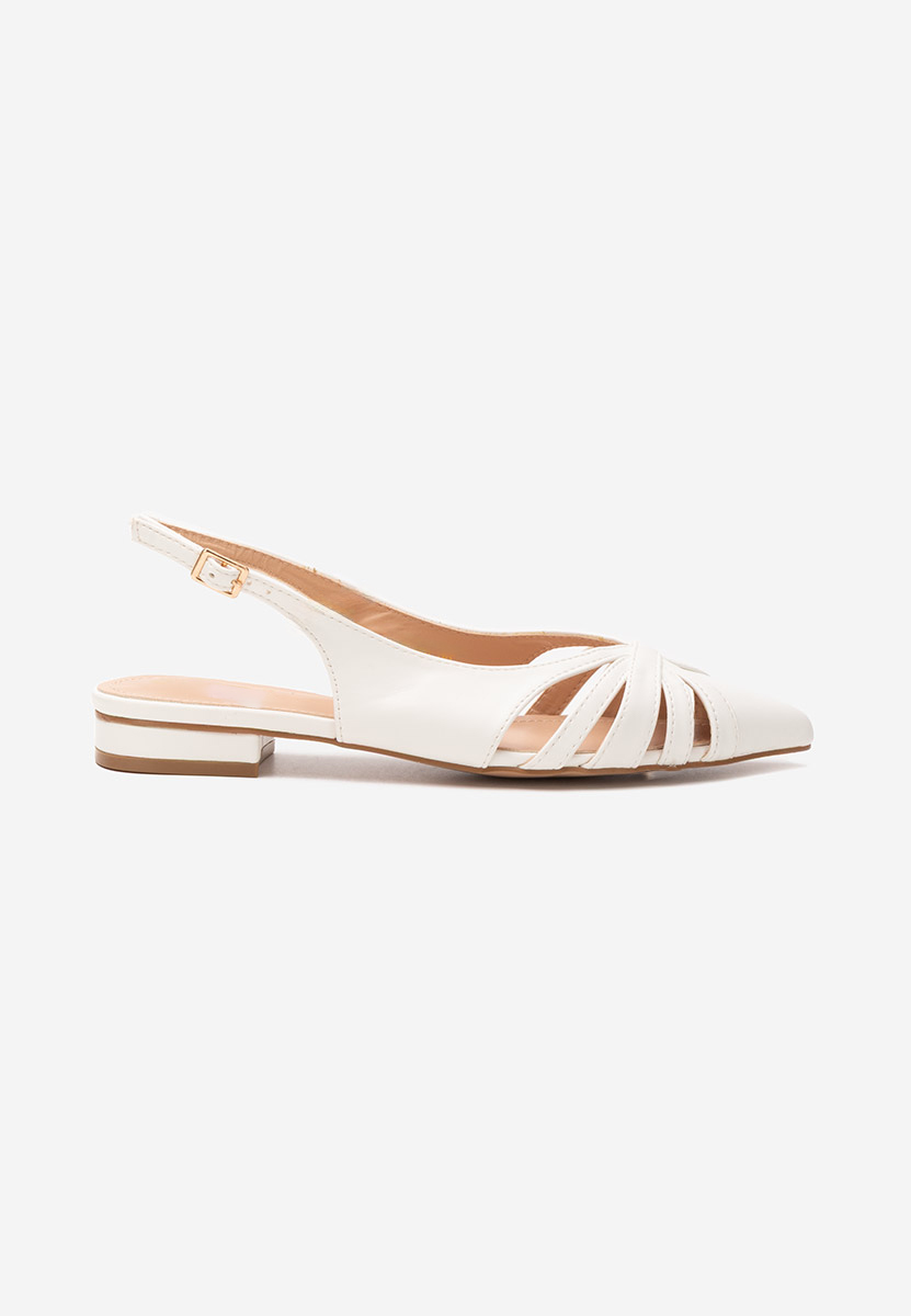 Γόβες slingback Denysa λευκά