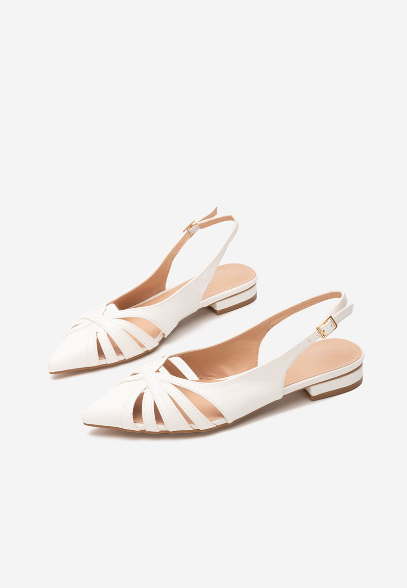 Γόβες slingback Denysa λευκά
