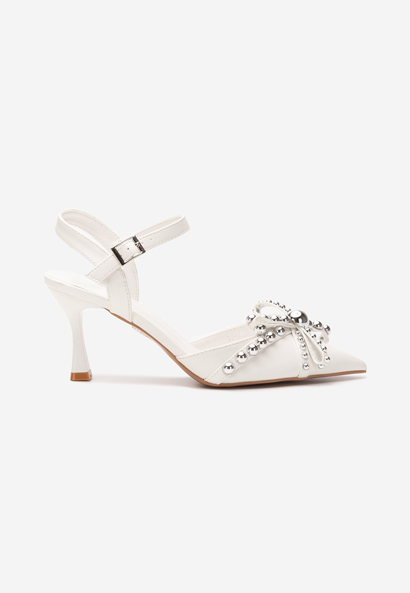 Γόβες slingback Ladera λευκά