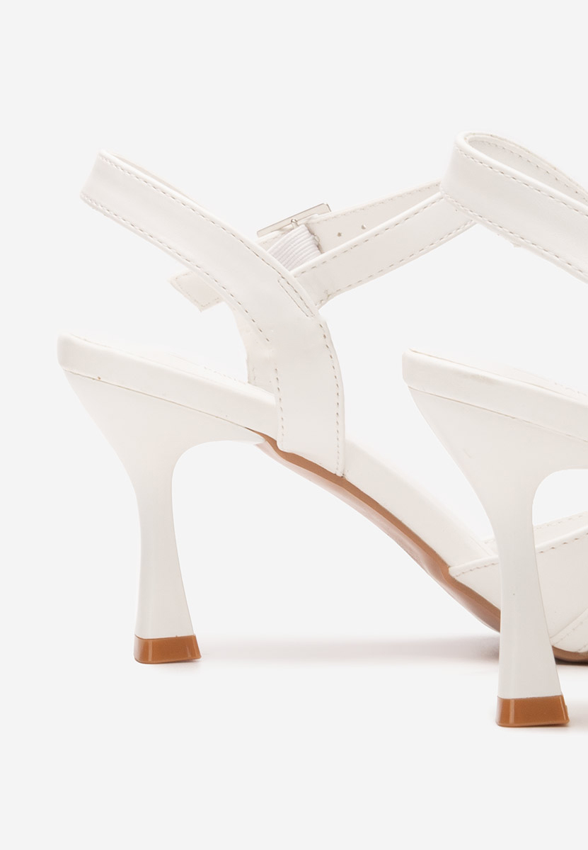 Γόβες slingback Ladera λευκά