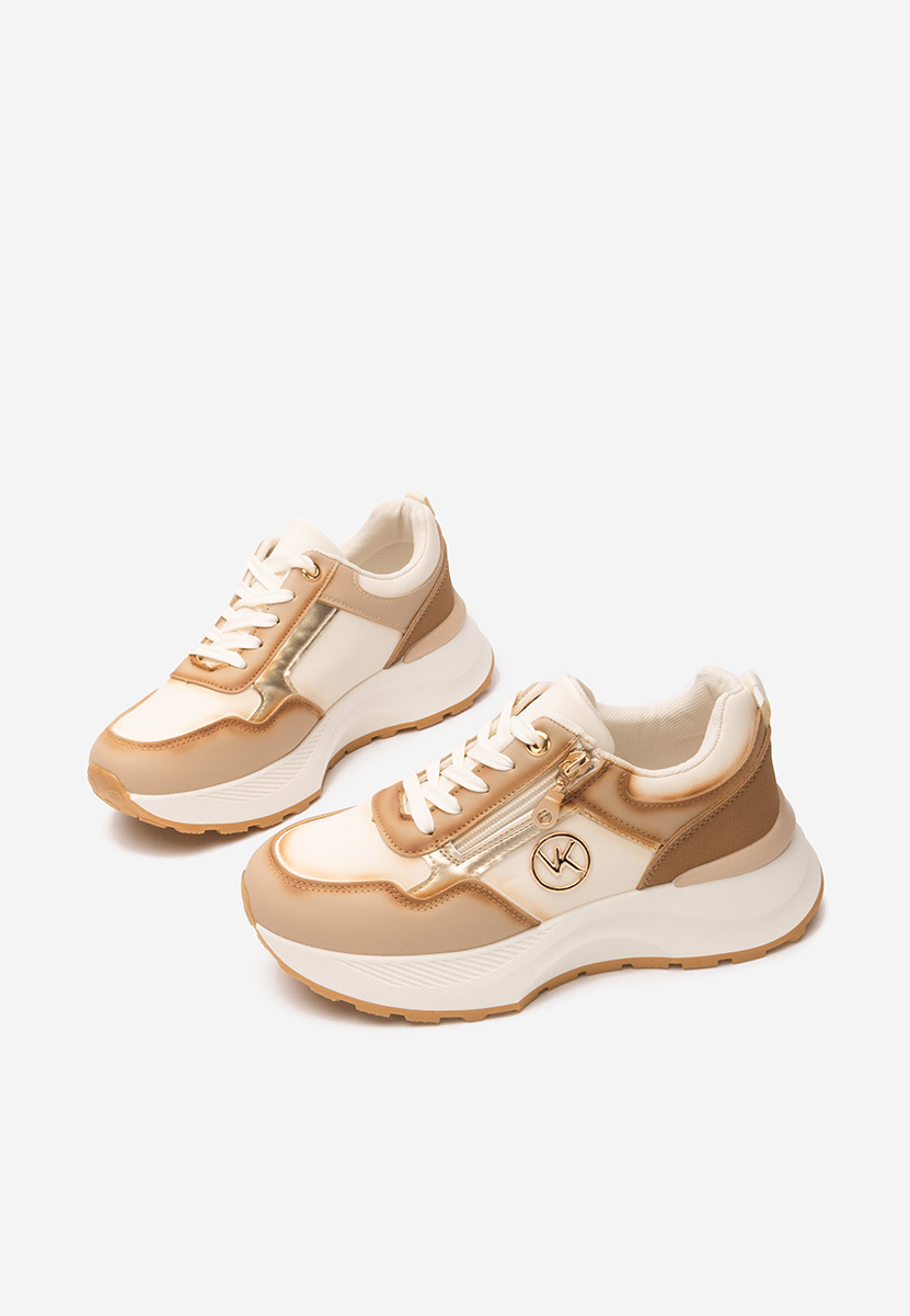 Sneakers με πλατφόρμα Viktoria μπεζ