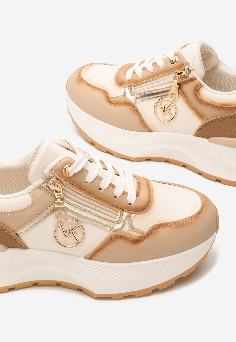 Sneakers με πλατφόρμα Viktoria μπεζ