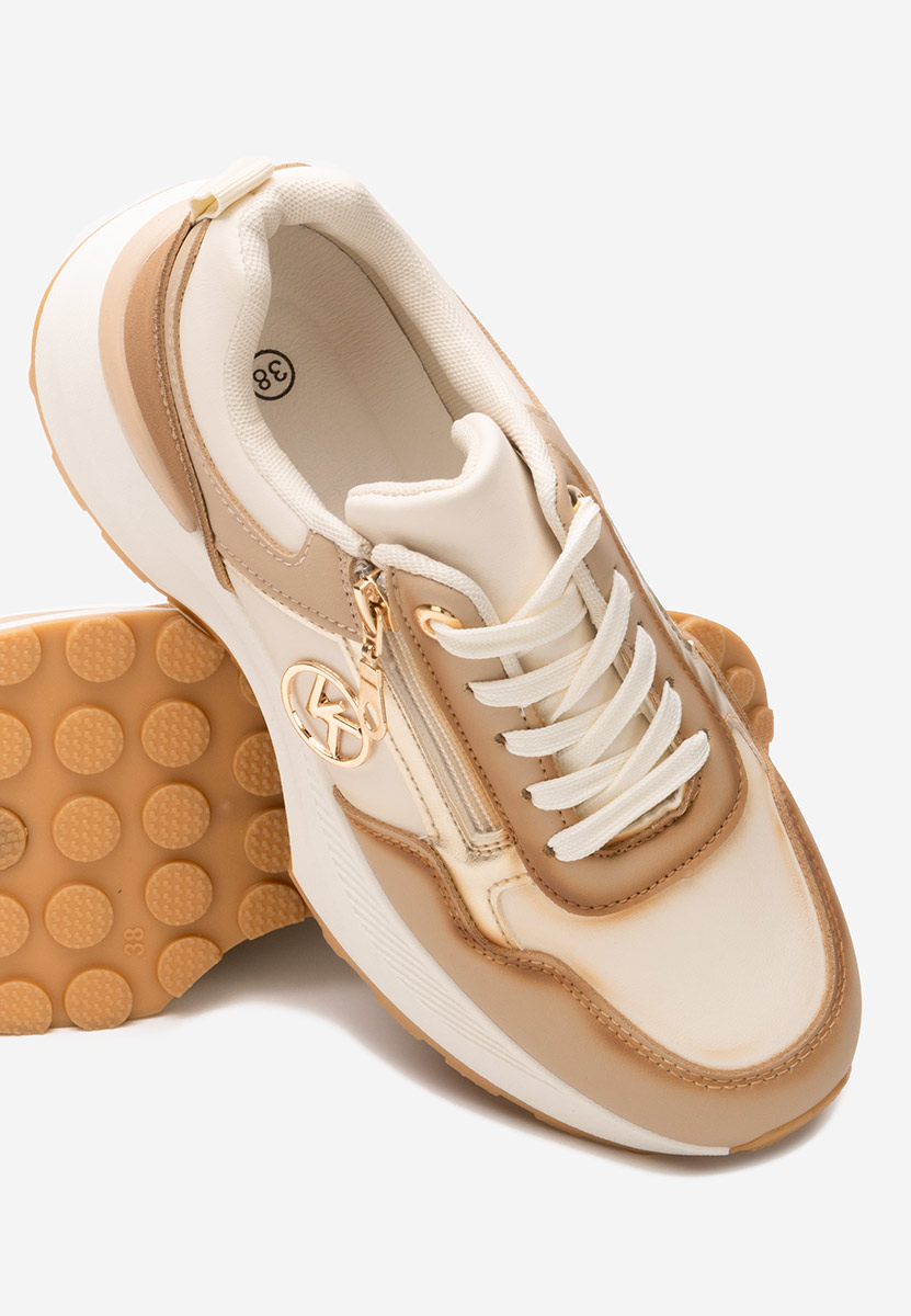 Sneakers με πλατφόρμα Viktoria μπεζ