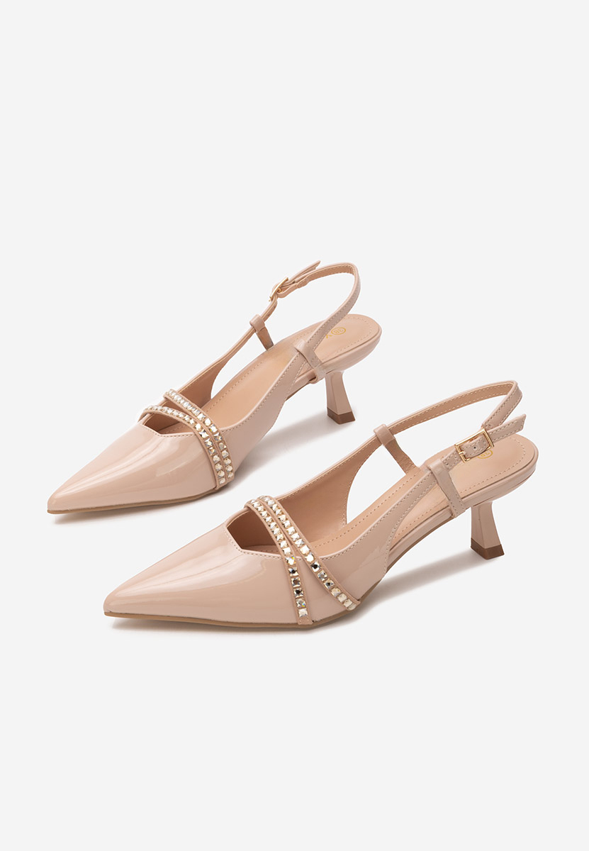 Γόβες slingback Crinna Νουντ