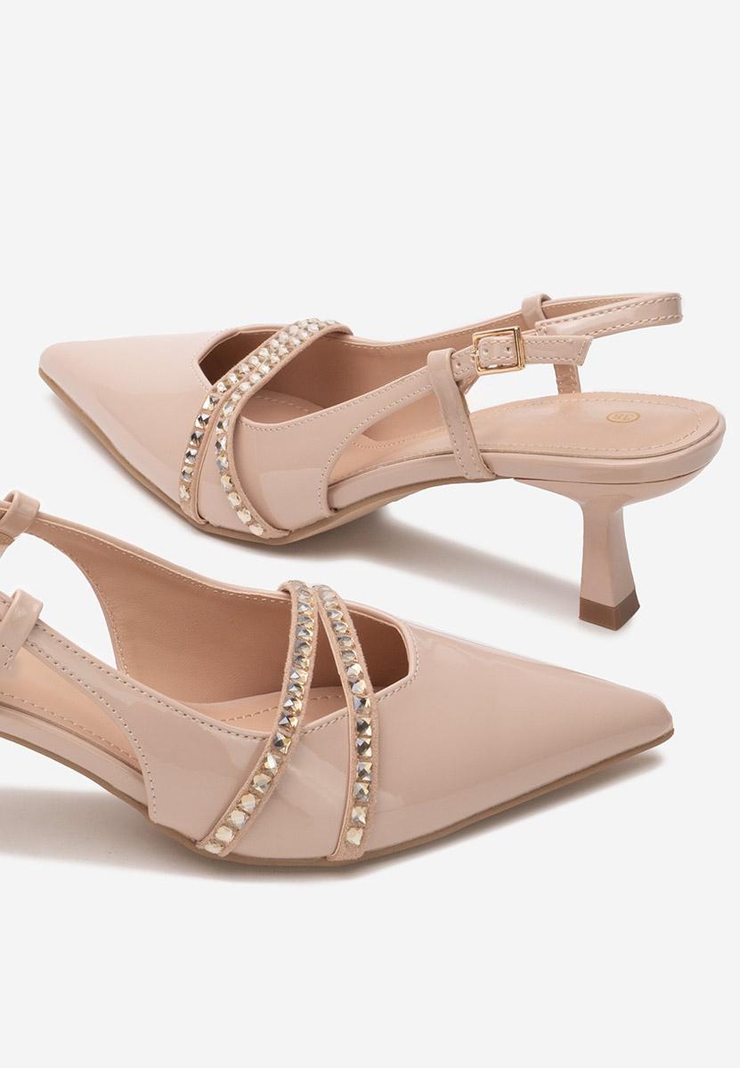 Γόβες slingback Crinna Νουντ