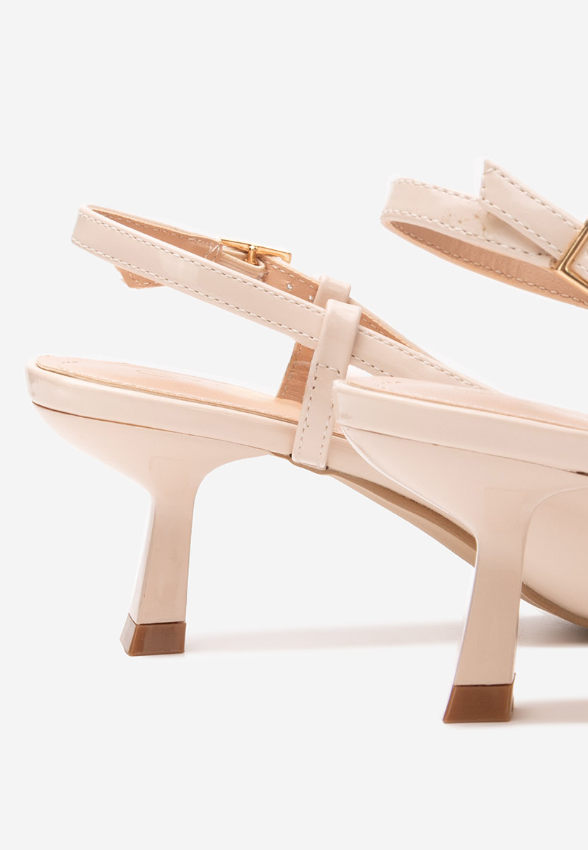 Γόβες slingback Crinna μπεζ