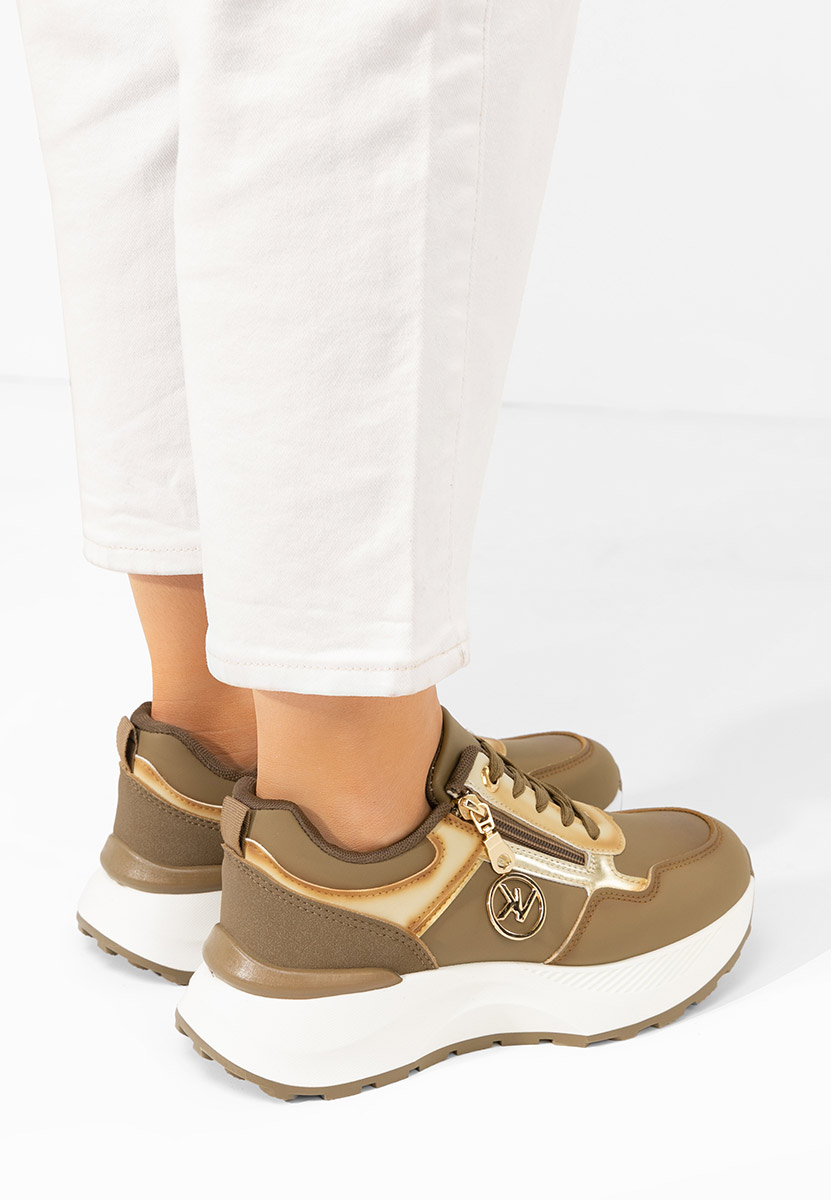 Sneakers με πλατφόρμα Viktoria χακι