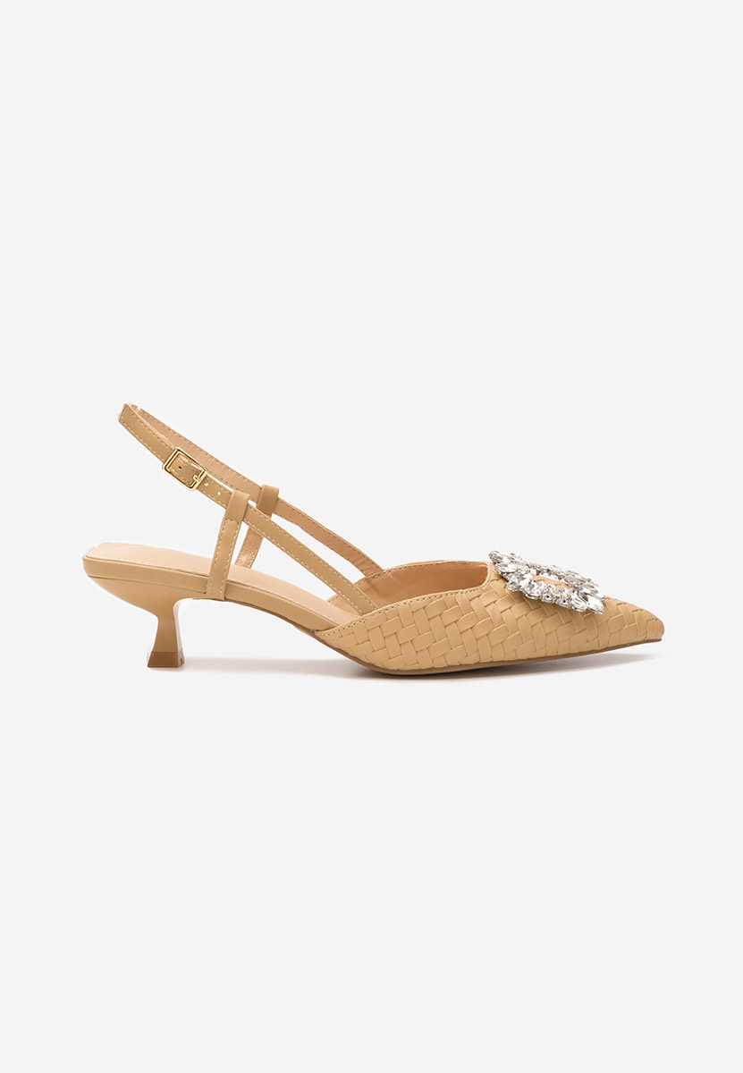 Γόβες με χαμηλό τακούνι Margarete μπεζ