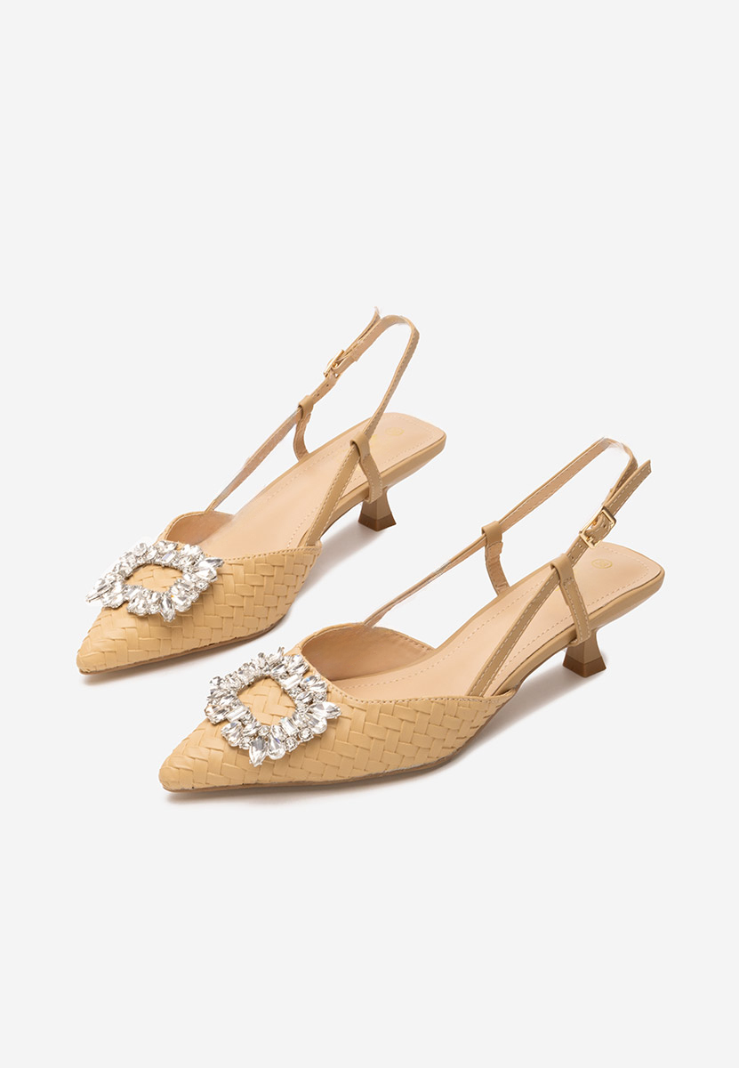 Γόβες με χαμηλό τακούνι Margarete μπεζ