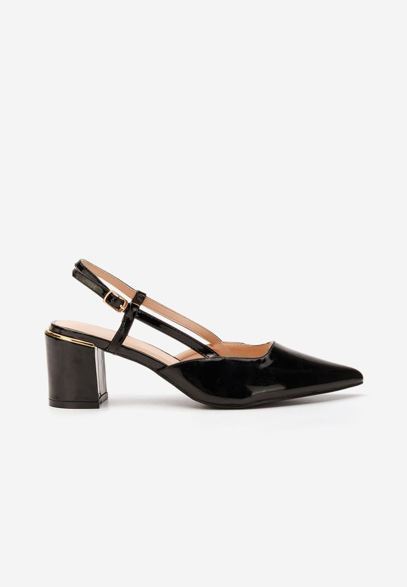Γόβες slingback Marla μαύρα